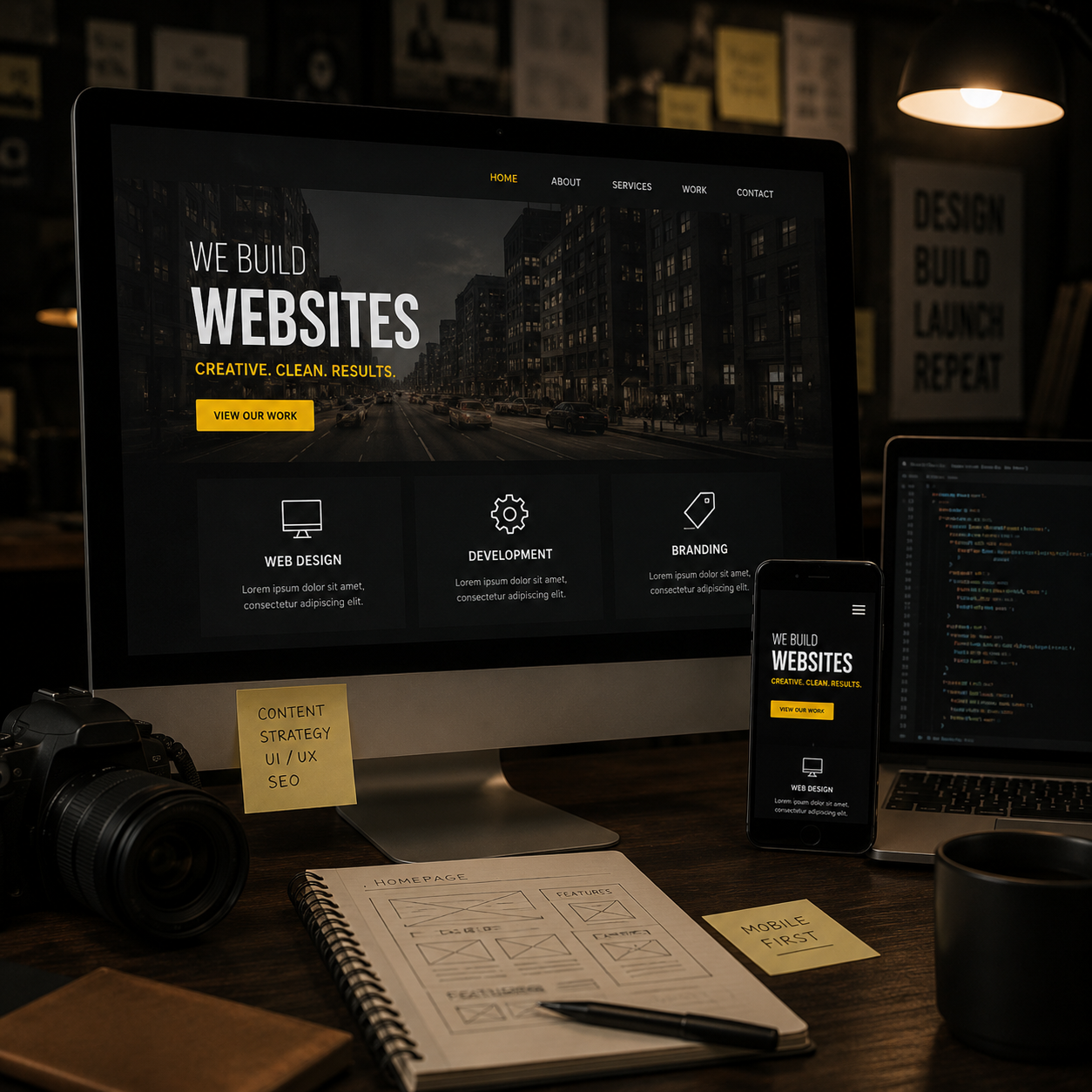 Web design and development workstation