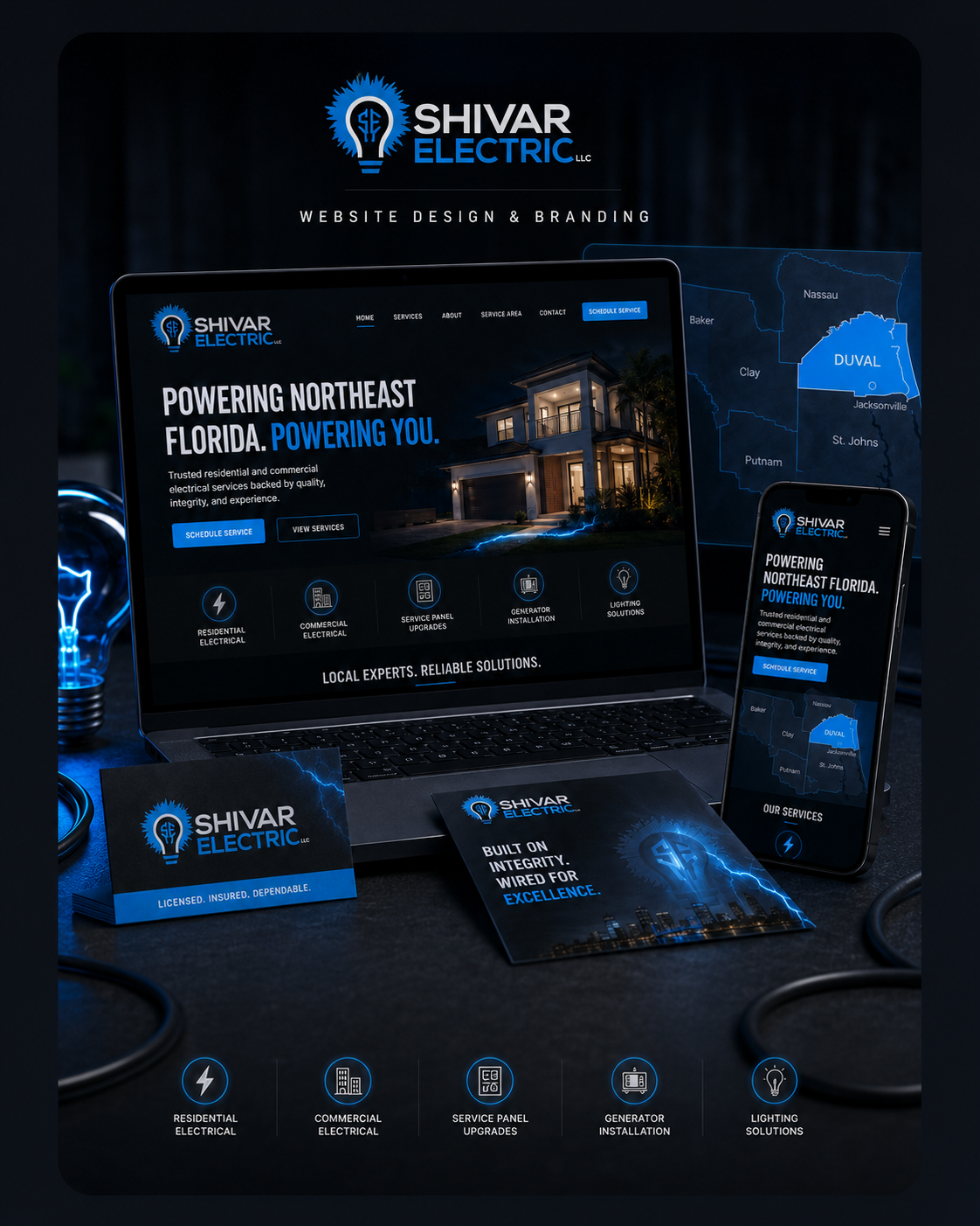 Shivar Electric responsive website design