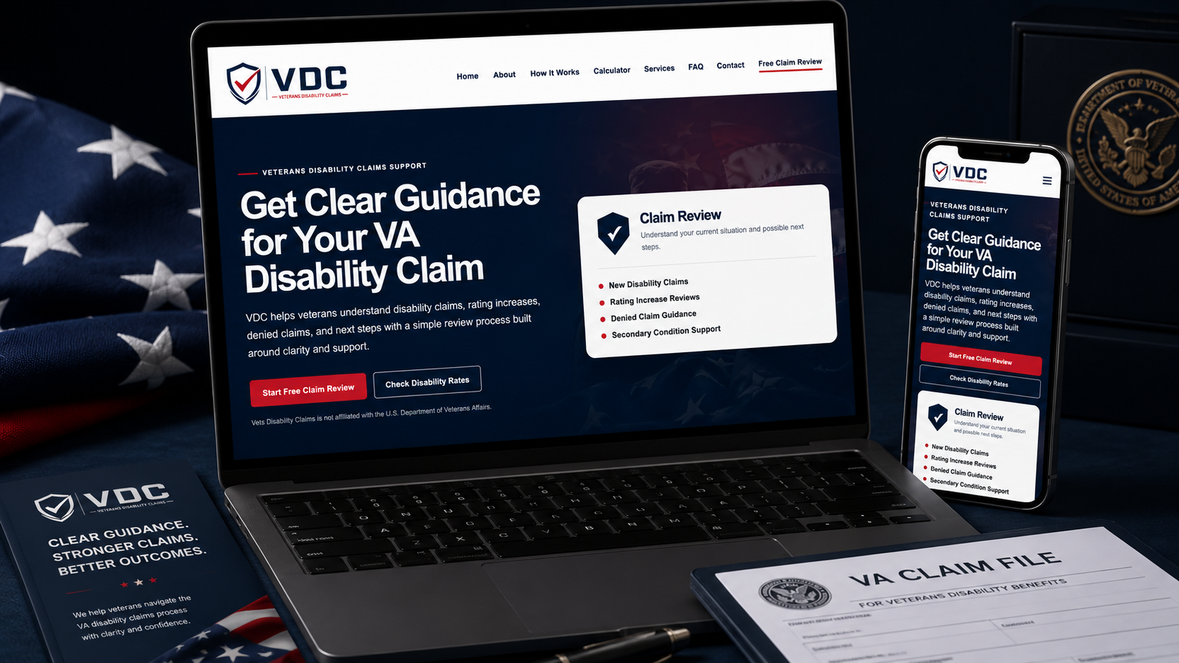 Veterans Disability Claims website and branding project