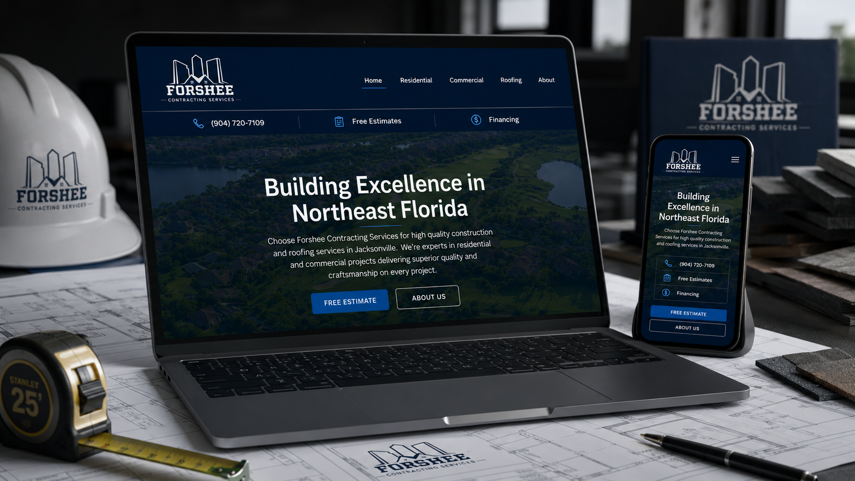 Forshee Contracting website and contracting business project